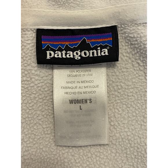 Patagonia Sweater Womens L White Long Sleeve 1/4 Zip Micro D Fleece 26278 - Picture 3 of 7